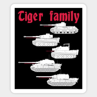 A tank lover will appreciate it! Tiger family Sticker